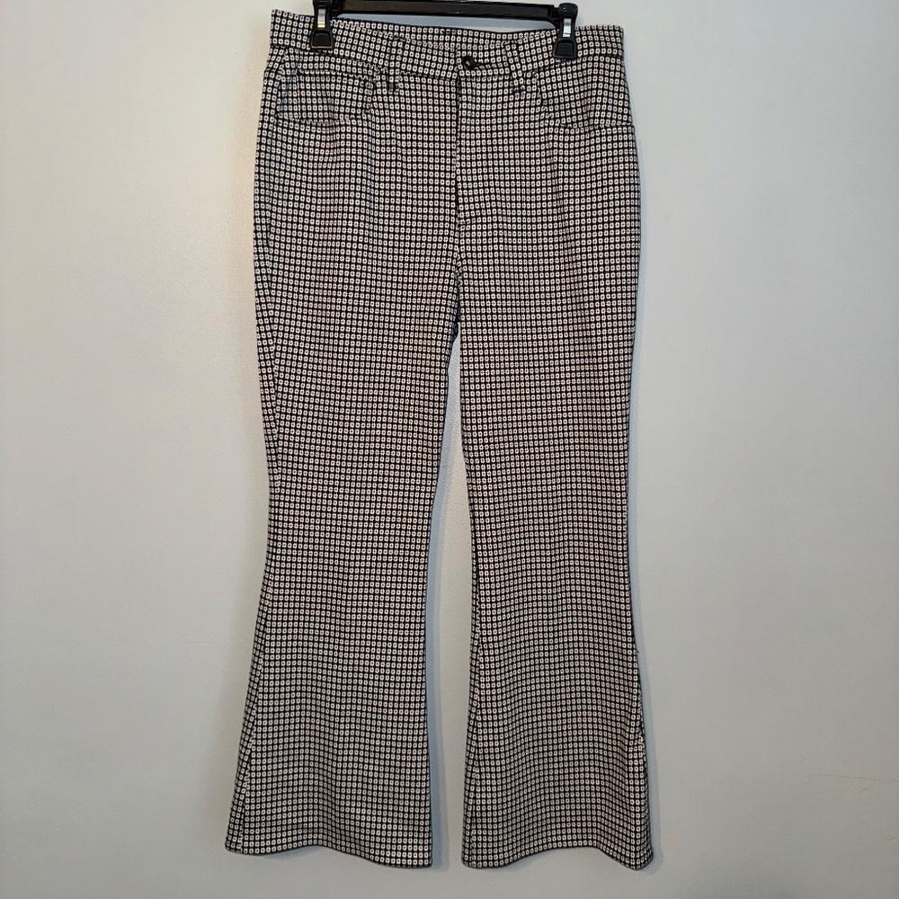 EUC Rag & Bone Casey Knit Jacquard Flare Slim Fit Pant Size 8 - Picture 4 of 10